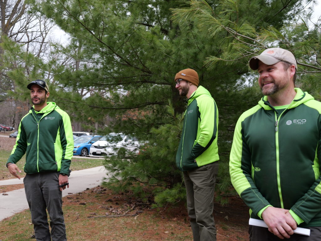 A photo of Conner, Michael, and Matt at the Aldo Leopold Maple Fest. 